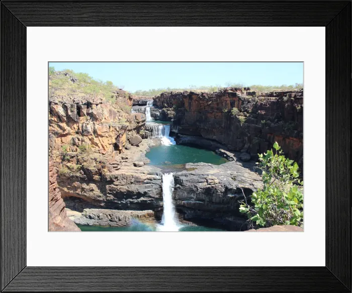 Framed Print : The four-tiered Mitchell Falls