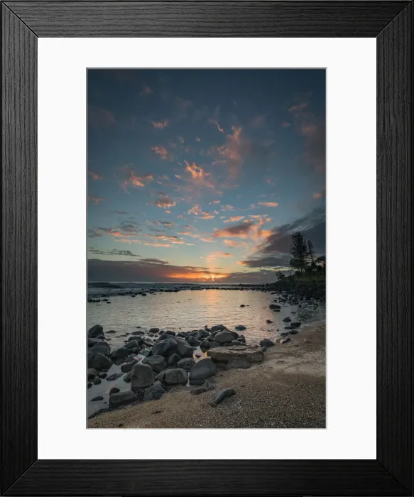 Framed Print : Burleigh Heads Sunrise Over The Beach, Gold Coast Framed Print : Burleigh Heads Sunrise Over The Beach, Gold Coast