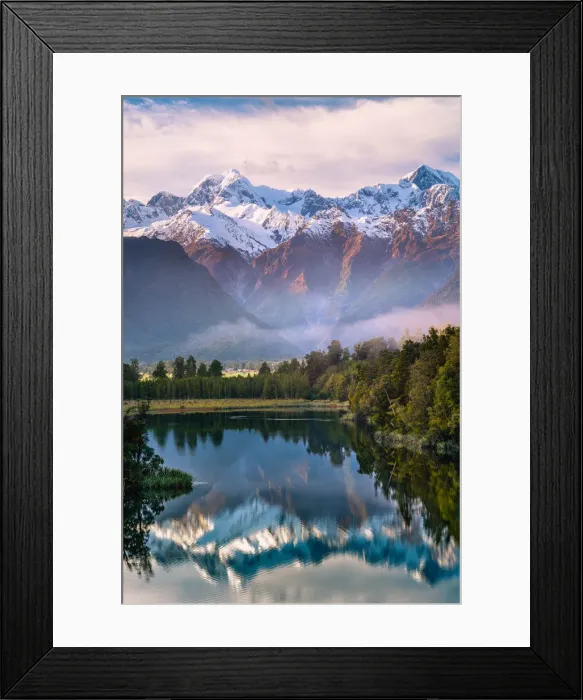 Framed Print : Lake Matheson, South Island, New Zealand