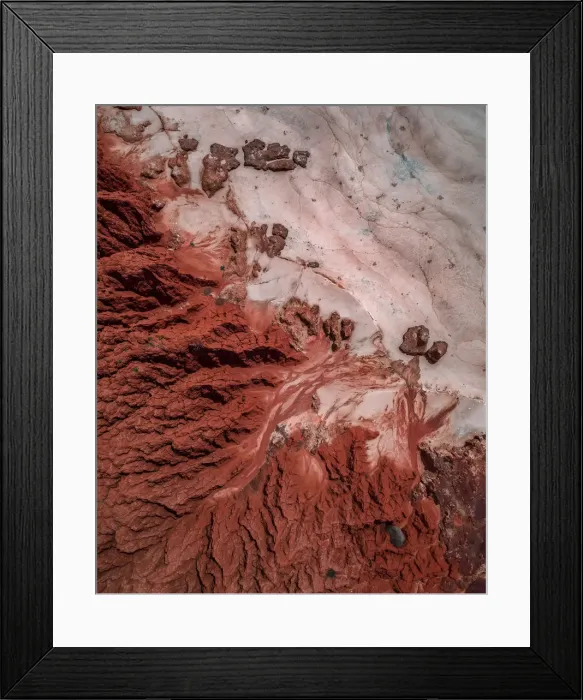 Framed Print : Rock formations on the beach shot by drone, James Price Point, The Kimberley, Australia