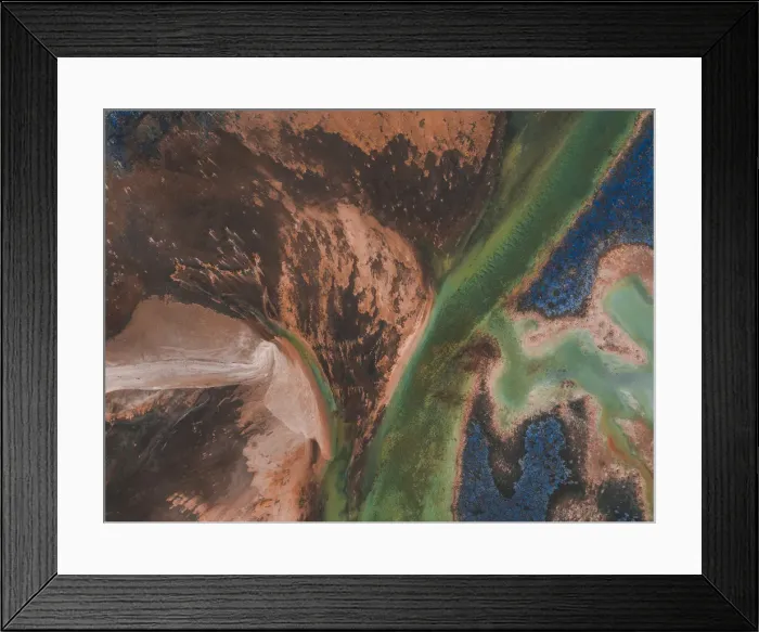 Framed Print : Incredible sea floor patterns shot from above, Shark bay, Australia