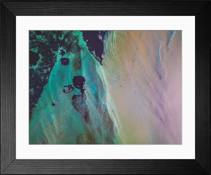 Framed Print : Ocean floor patterns shot by drone, Shark Bay, Australia Framed Print : Ocean floor patterns shot by drone, Shark Bay, Australia