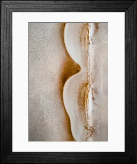 Framed Print : Dried up salt lake as seen from above, South Australia Framed Print : Dried up salt lake as seen from above, South Australia