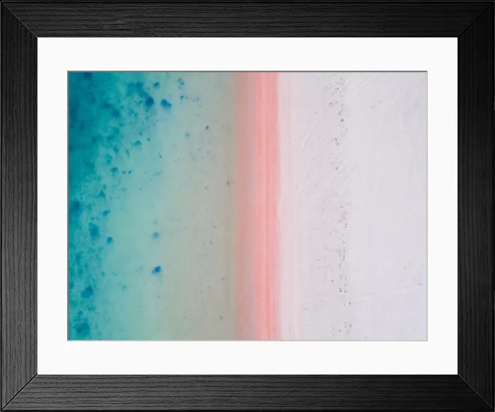 Framed Print : Tranquil beach scene shot from a drone, Shark Bay, Australia Framed Print : Tranquil beach scene shot from a drone, Shark Bay, Australia