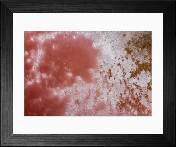 Framed Print : Salt Patterns in Lake MacDonnell - Aerial Framed Print : Salt Patterns in Lake MacDonnell - Aerial
