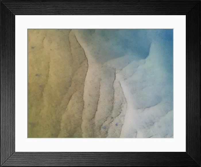 Framed Print : Patterns on the Noosa river bed seen from above, Australia Framed Print : Patterns on the Noosa river bed seen from above, Australia