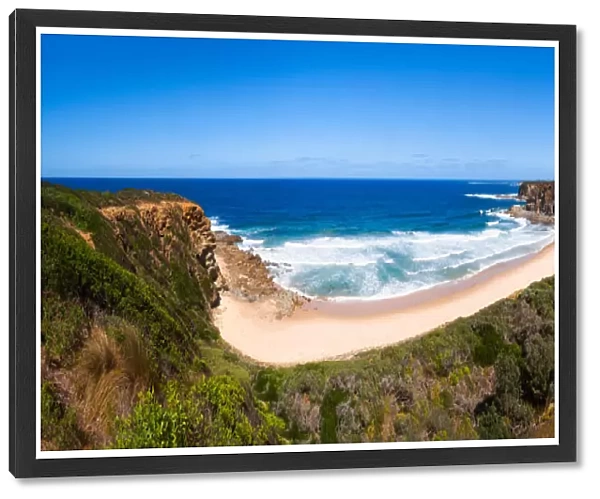 Panorama of beach at The Oaks, near Cape Patterson, Victoria, Australia