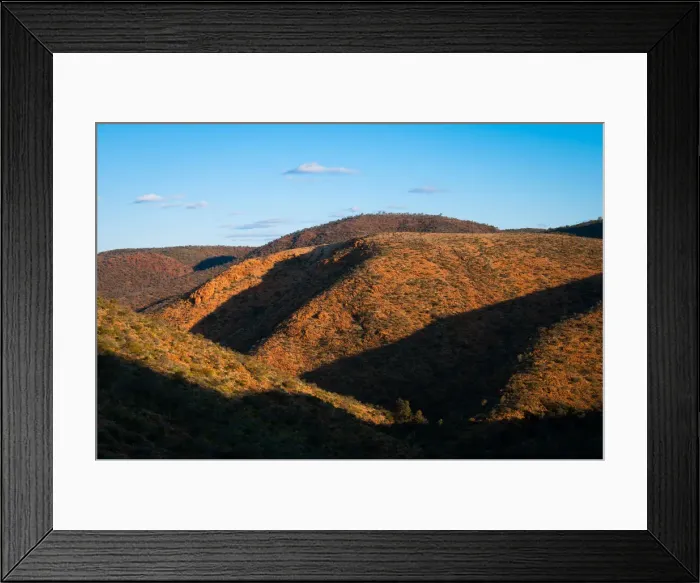 Framed Print : Light and shadows on the Gammon ranges Australia