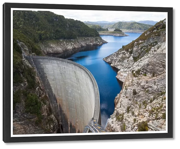 The Gordon Dam on Lake Gordon, southwest Tasmania