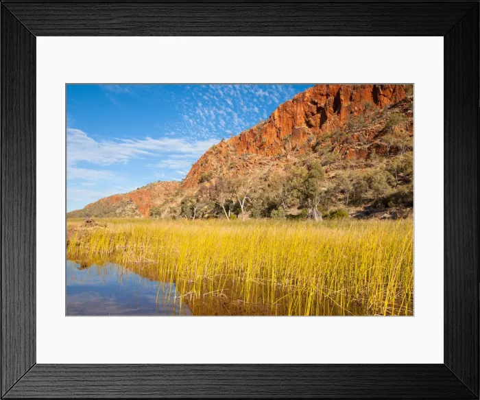 Framed Print : Glen Helen Gorge in Macdonnell Ranges Australia