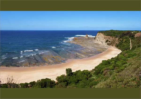 Beautiful beach and rock outcrop near Inverloch, Victoria, Australia