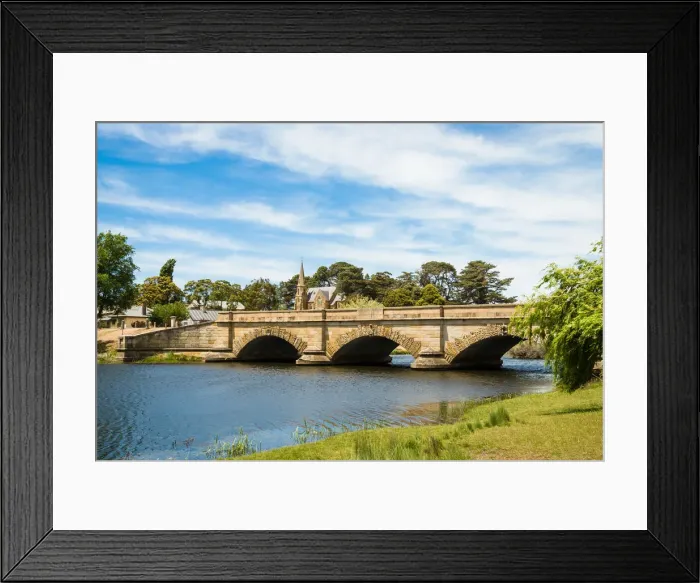 Framed Print : Historic bridge in Ross, Tasmania, Australia Framed Print : Historic bridge in Ross, Tasmania, Australia