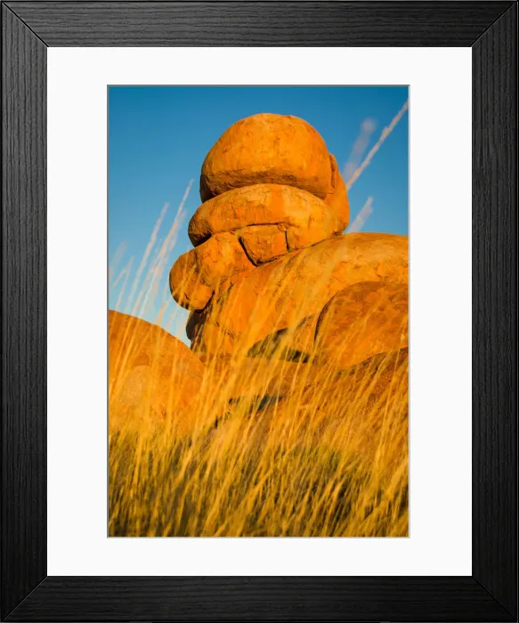 Framed Print : Devils Marbles in Australian outback Framed Print : Devils Marbles in Australian outback
