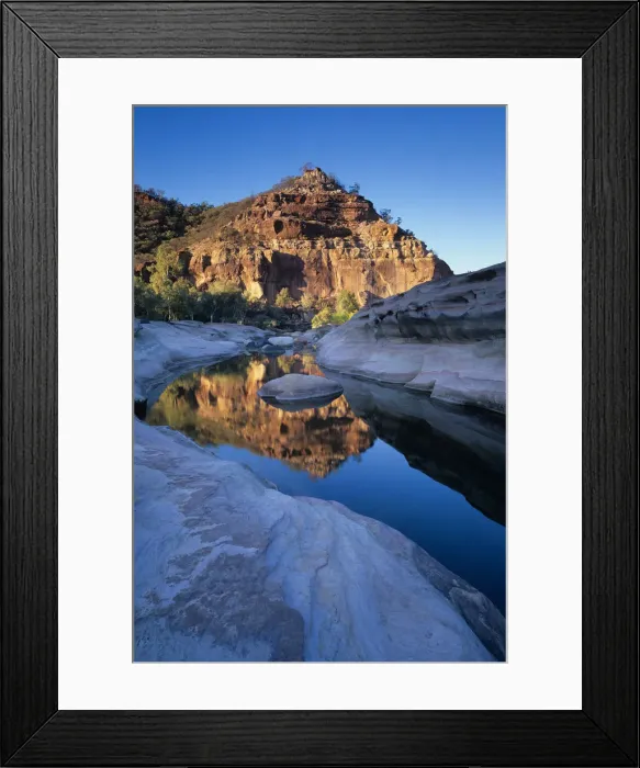 Framed Print : Australia, Queensland, Porcupine River and Porcupine Gorge, sunrise