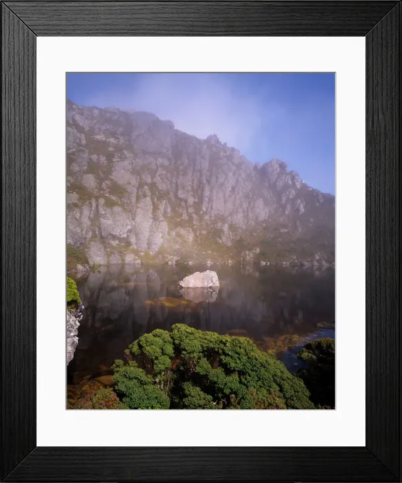 Framed Print : Australia, Tasmania, Southwest National Park, Alpine lake in Arthur Range
