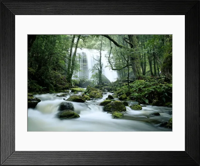 Framed Print : JERUSALEM RIVER WATERFALLS, TASMANIA Framed Print : JERUSALEM RIVER WATERFALLS, TASMANIA