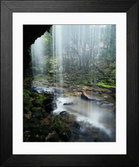 Framed Print : Australia, Tasmania, Cradle Mountain National Park, waterfall Framed Print : Australia, Tasmania, Cradle Mountain National Park, waterfall