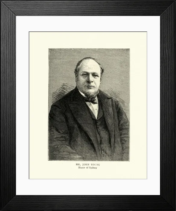 Framed Print : John Young, Mayor of Sydney, 19th Century Framed Print : John Young, Mayor of Sydney, 19th Century