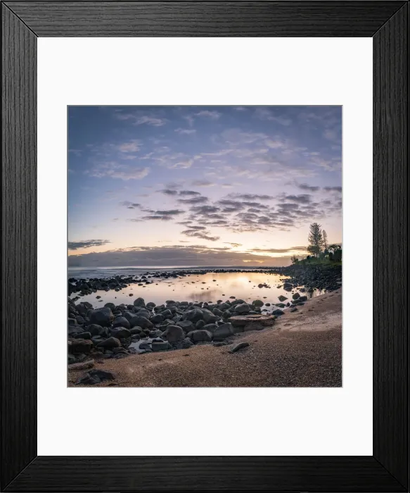 Framed Print : Burleigh Heads Sunrise Over The Beach, Gold Coast Framed Print : Burleigh Heads Sunrise Over The Beach, Gold Coast