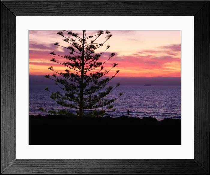 Framed Print : Sunset at Scarborough