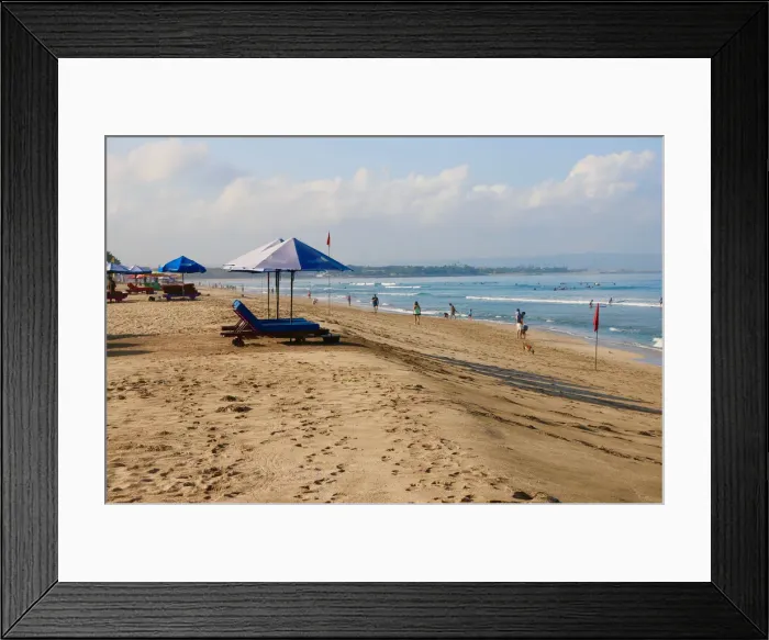 Framed Print : Relaxing days at Legian beach in Bali, Indonesia