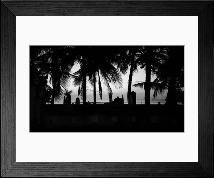 Framed Print : Bali Beach Silhouette