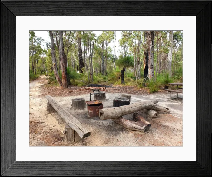 Framed Print : Bush Camp near Mt Cooke on the Bibbulmun Track in Western Australia Framed Print : Bush Camp near Mt Cooke on the Bibbulmun Track in Western Australia