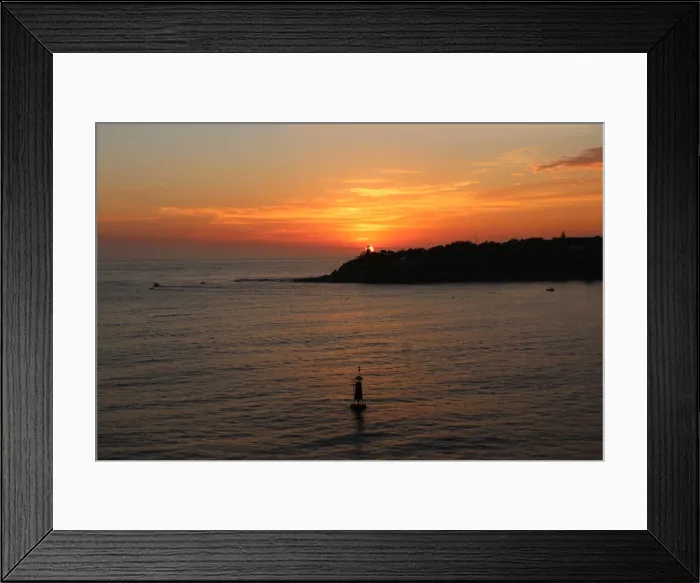 Framed Print : Sunrise as we round the heads of Sydney coastline