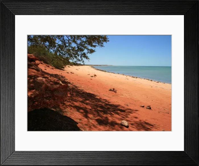 Framed Print : Red Beach at Monkey Mia