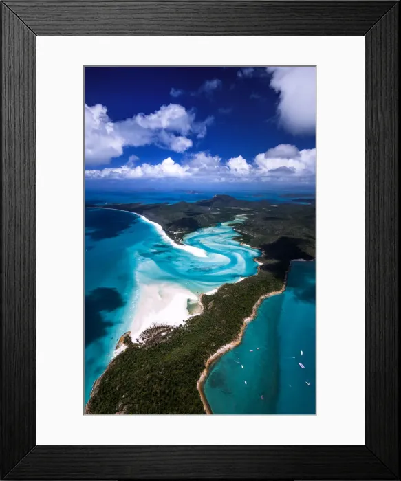 Framed Print : Great Barrier Reef and Hardy Reef, Australia Framed Print : Great Barrier Reef and Hardy Reef, Australia