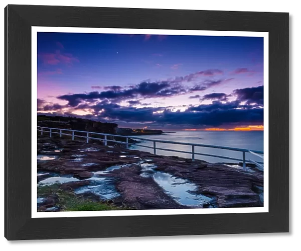 Coogee Beach, Sydney, NSW at sunrise (blue hour)