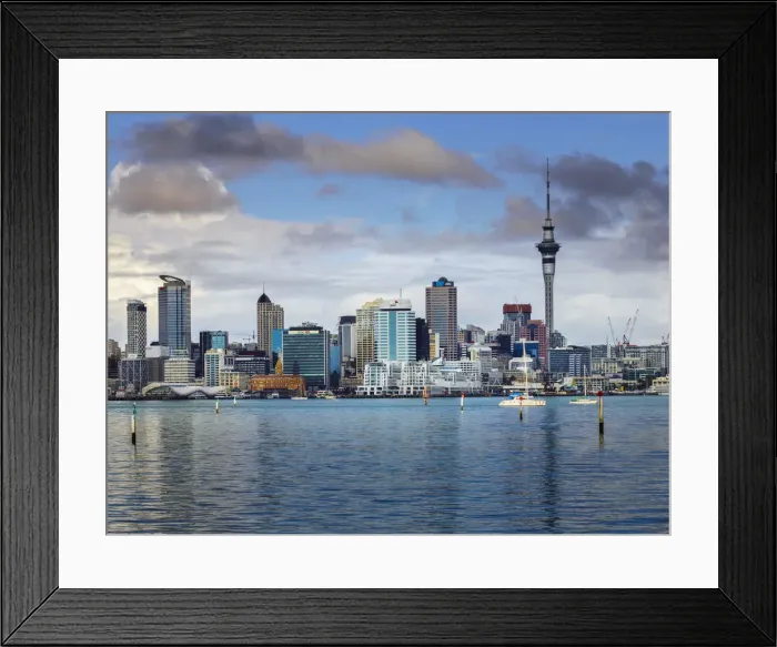 Framed Print : Auckland City Skyline And Harbour