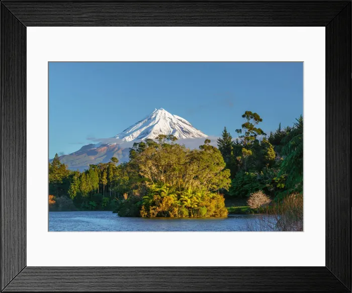Framed Print : Mount Taranaki and Lake Mangamahoe, New Zealand Framed Print : Mount Taranaki and Lake Mangamahoe, New Zealand