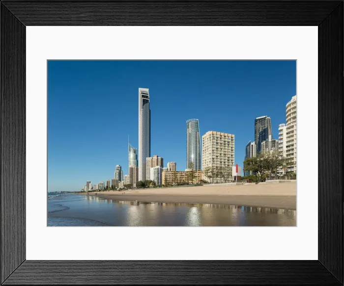Framed Print : Surfers Paradise from Surfers Paradise Beach Framed Print : Surfers Paradise from Surfers Paradise Beach