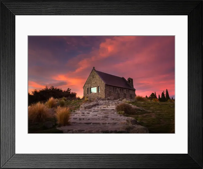 Framed Print : Before sunrise at Church of the Good Shepherd