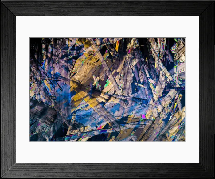 Framed Print : Crystals of magnesium sulphate