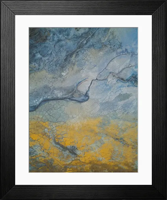 Framed Print : Tailings in a gold mine photographed by drone, Kalgoorlie, Western Australia