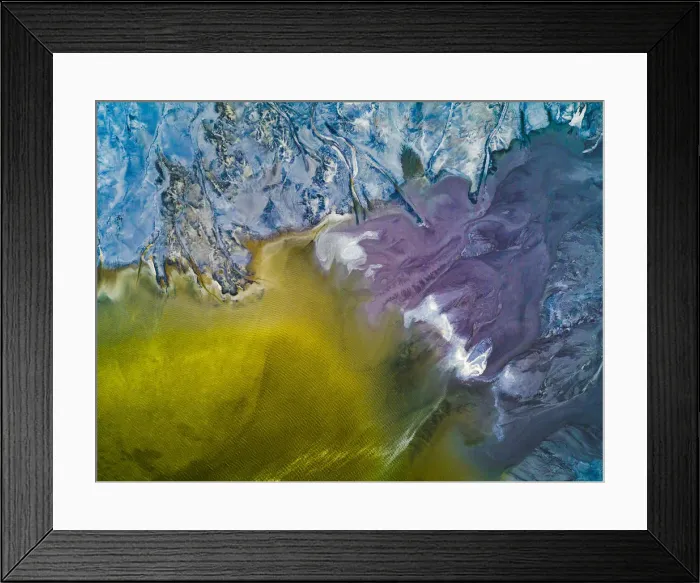 Framed Print : Aerial view of mine tailings, Kalgoorlie, Australia