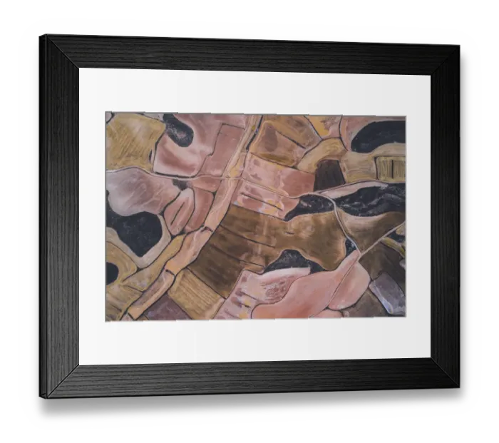 Framed Print : Abstract aerial shot of fields, Aragon, Spain Framed Print : Abstract aerial shot of fields, Aragon, Spain