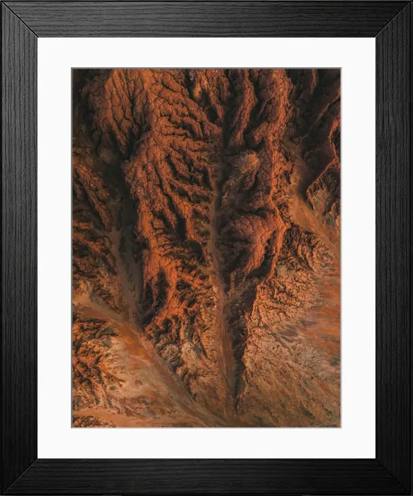 Framed Print : Bizarre rock textures shot from directly above, James Price Point, Australia Framed Print : Bizarre rock textures shot from directly above, James Price Point, Australia