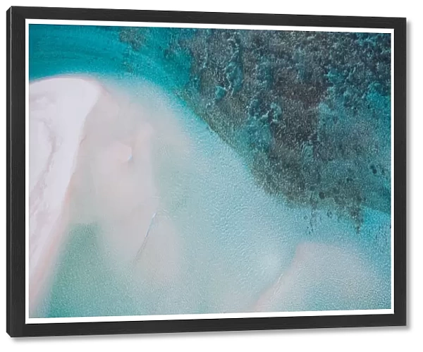 Drone image above part of the Ningaloo reef, Exmouth, Australia