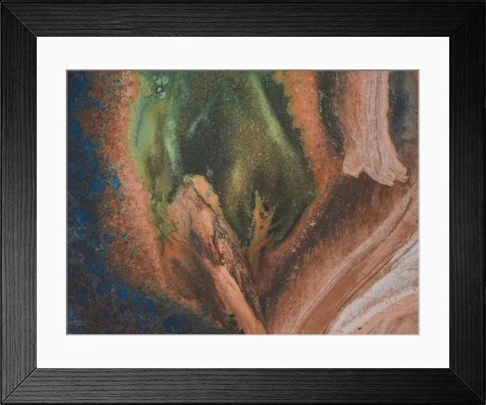 Framed Print : Surreal ocean floor textures photographed by drone, Shark bay, Australia
