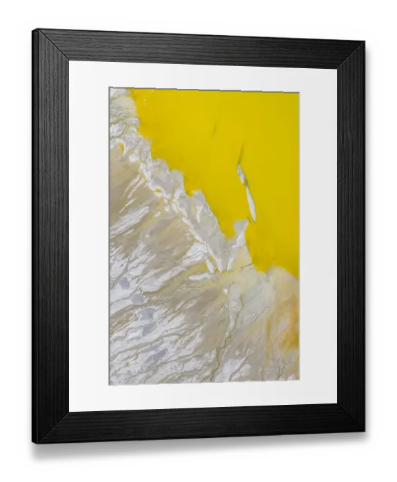 Framed Print : Vibrant coloured Californian salt lake shot from above, United States of America Framed Print : Vibrant coloured Californian salt lake shot from above, United States of America