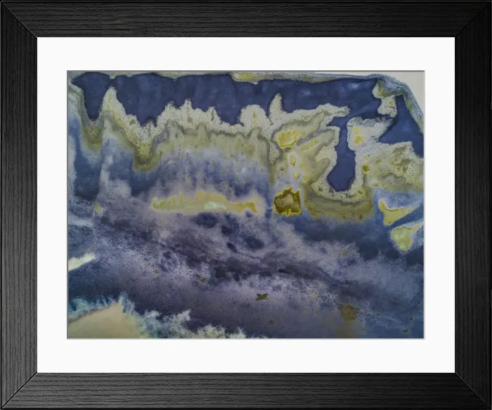 Framed Print : Looking directly down from a drone on mine tailings, New South Wales, Australia Framed Print : Looking directly down from a drone on mine tailings, New South Wales, Australia