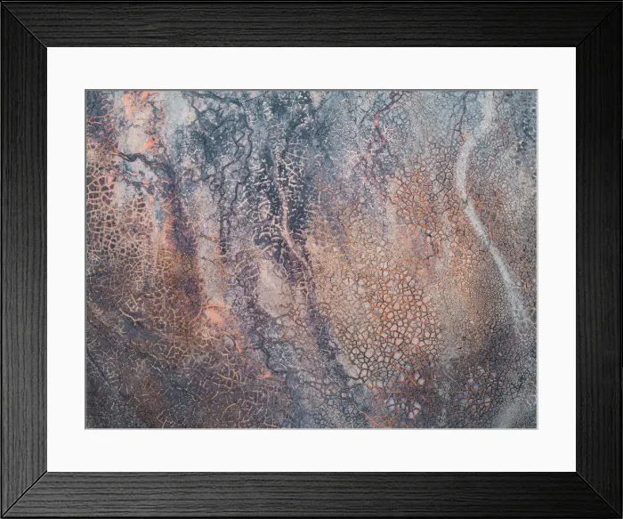Framed Print : Textures of a gold mine taken from a drone, Coolgardie, Australia