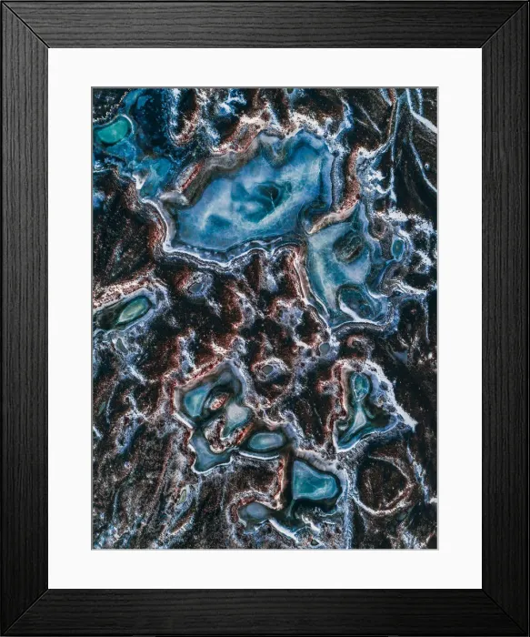 Framed Print : Ice pools in Hof, Iceland Framed Print : Ice pools in Hof, Iceland