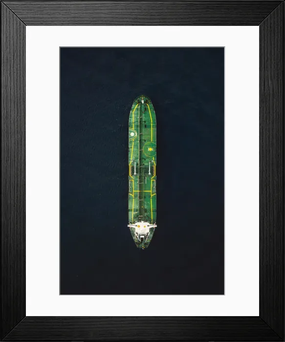 Framed Print : Industrial ship on the Mediterranean Sea as seen from above, Italy Framed Print : Industrial ship on the Mediterranean Sea as seen from above, Italy
