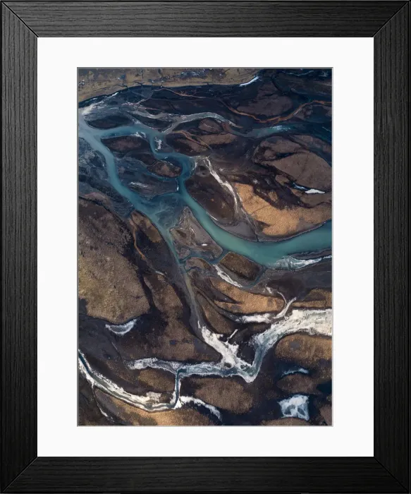 Framed Print : The art of nature from above, Iceland