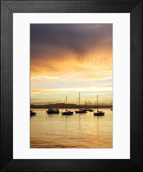 Framed Print : Boats and yachts moored at sunset in Russell, Bay of Islands, Northland, New Zealand Framed Print : Boats and yachts moored at sunset in Russell, Bay of Islands, Northland, New Zealand
