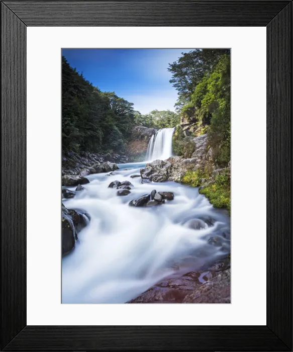 Framed Print : View to Tawhai Falls - Tongariro National Park Framed Print : View to Tawhai Falls - Tongariro National Park